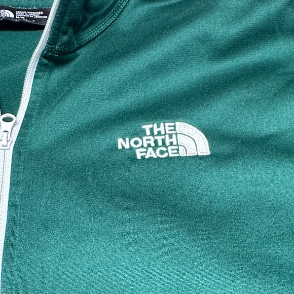 The North Face Men’s Medium Quarter Zip Pullover Green Hiking Activewear Top - Picture 3 of 7